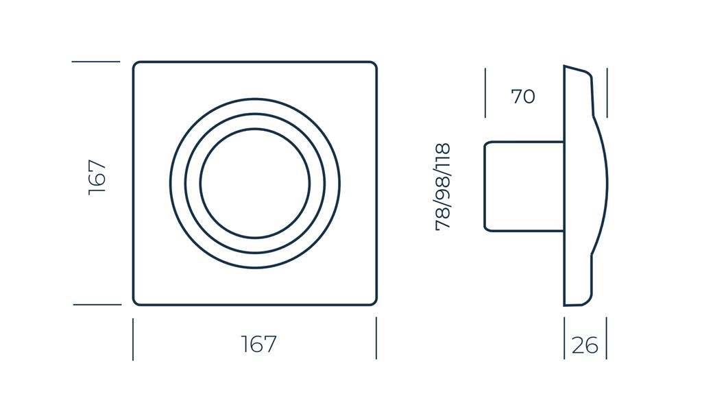 Aspiratore Ø 120 mm Levante apertur aut.