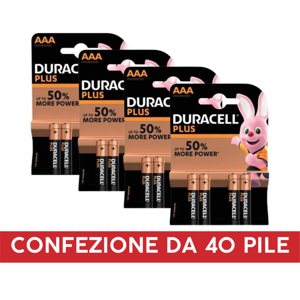 Batteria Duracell 1,5V D Torcia Plus Power Alcalina confezione da 2 pile 